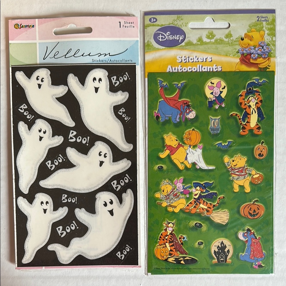 Sandylion Disney Winnie the Pooh and Ghost Stickers NIP-2 packs